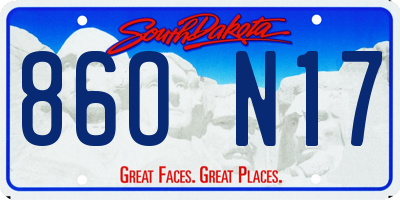 SD license plate 86ON17