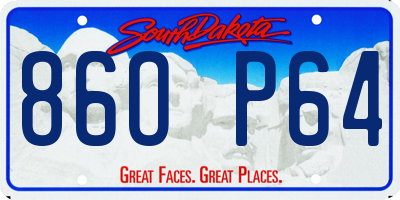SD license plate 86OP64