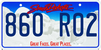 SD license plate 86OR02