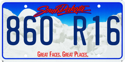 SD license plate 86OR16