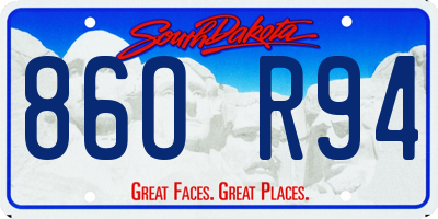 SD license plate 86OR94