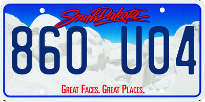 SD license plate 86OU04