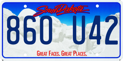 SD license plate 86OU42