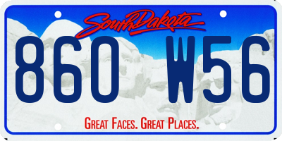 SD license plate 86OW56