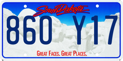 SD license plate 86OY17