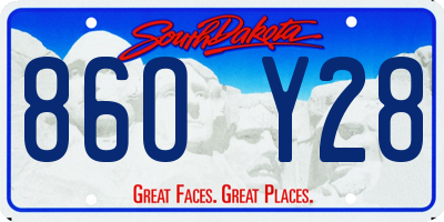SD license plate 86OY28
