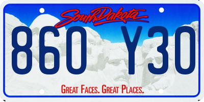 SD license plate 86OY30