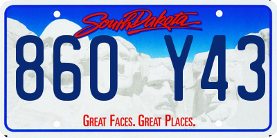 SD license plate 86OY43