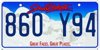SD license plate 86OY94