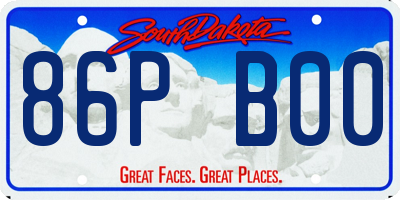 SD license plate 86PB00