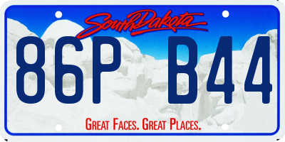SD license plate 86PB44