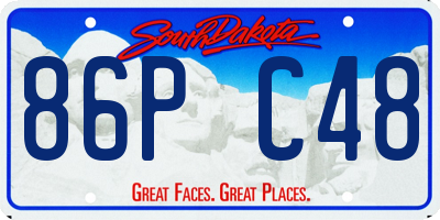 SD license plate 86PC48