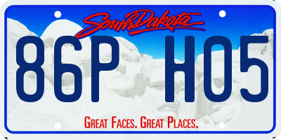 SD license plate 86PH05