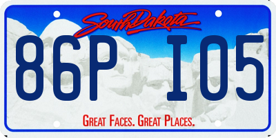 SD license plate 86PI05