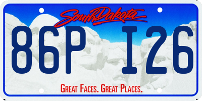 SD license plate 86PI26
