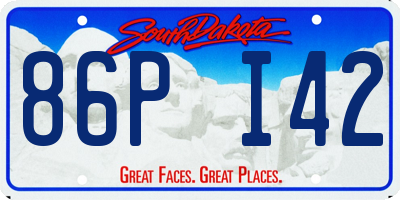 SD license plate 86PI42