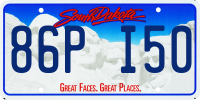 SD license plate 86PI50