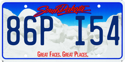 SD license plate 86PI54