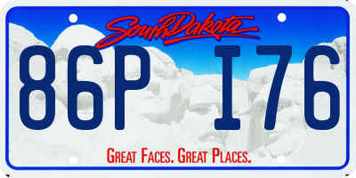 SD license plate 86PI76
