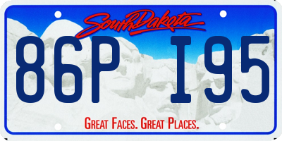 SD license plate 86PI95