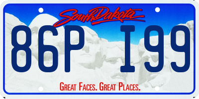 SD license plate 86PI99