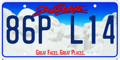 SD license plate 86PL14