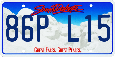 SD license plate 86PL15