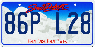 SD license plate 86PL28