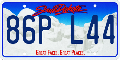 SD license plate 86PL44