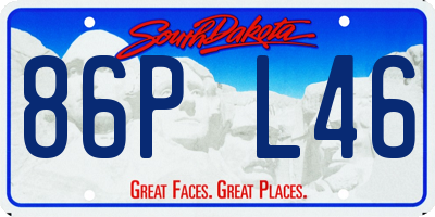 SD license plate 86PL46
