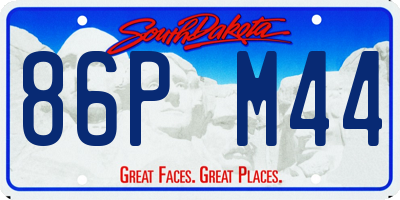 SD license plate 86PM44