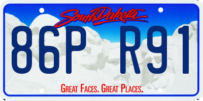 SD license plate 86PR91