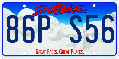SD license plate 86PS56