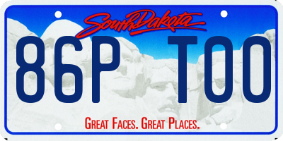 SD license plate 86PT00