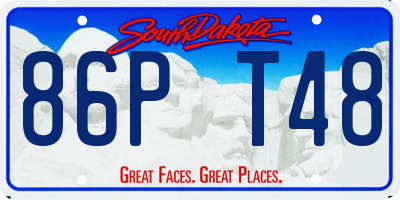 SD license plate 86PT48