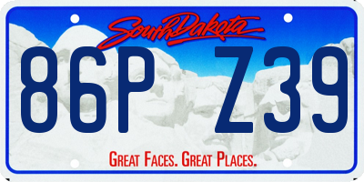 SD license plate 86PZ39
