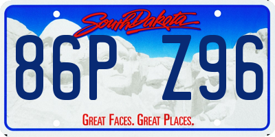 SD license plate 86PZ96