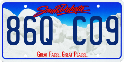 SD license plate 86QC09