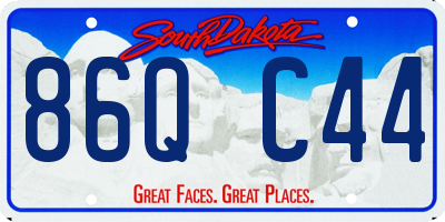 SD license plate 86QC44