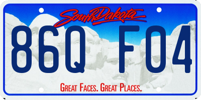 SD license plate 86QF04