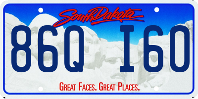 SD license plate 86QI60