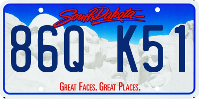 SD license plate 86QK51