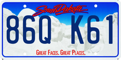 SD license plate 86QK61