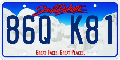 SD license plate 86QK81