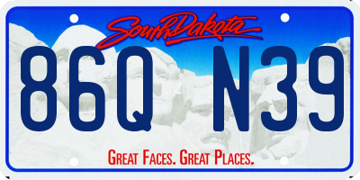 SD license plate 86QN39