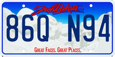 SD license plate 86QN94