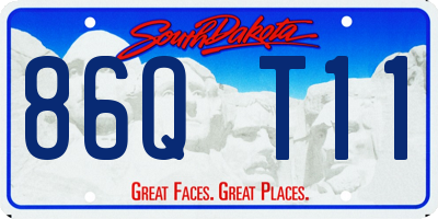 SD license plate 86QT11