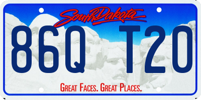 SD license plate 86QT20