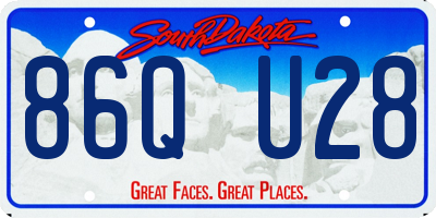 SD license plate 86QU28