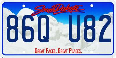 SD license plate 86QU82